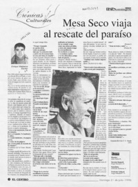 Mesa Seco viaja al rescate del paraíso  [artículo] Enrique Villablanca.
