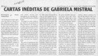 Cartas inéditas de Gabriela Mistral  [artículo] Wellington Rojas Valdebenito.