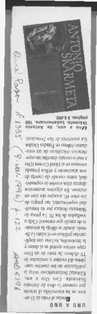 Uno a uno  [artículo].