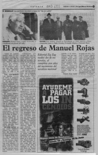 El Regreso de Manuel Rojas  [artículo].