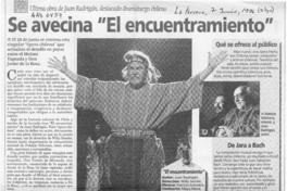 Se avecina "El encuentramiento"  [artículo].