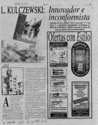 L. Kulczewski, innovador e inconformista  [artículo].