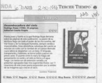 Desembocadura del cielo  [artículo] Lilioska Yankovic.