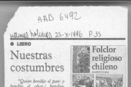 Nuestras costumbres  [artículo].