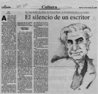 El silencio de un escritor  [artículo] N. G.