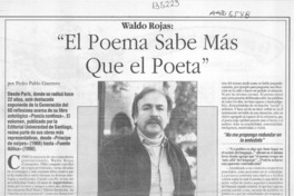 "El poema sabe más que el poeta"