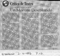 Un montaje desconocido  [artículo] Carola Oyarzún L.