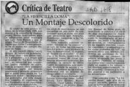 Un montaje desconocido  [artículo] Carola Oyarzún L.