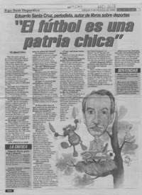 "El fútbol es una patria chica"