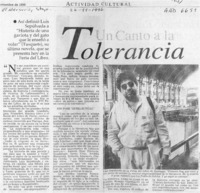 Un Canto a la tolerancia  [artículo].