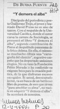 "Y demora el alba"  [artículo].