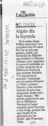 Algún día la leyenda  [artículo].