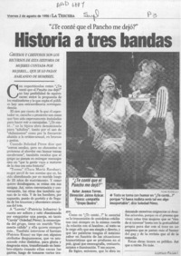 Historia a tres bandas  [artículo] Leopoldo Pulgar I.