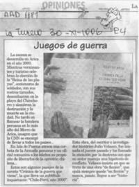 Juegos de guerra  [artículo].