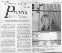 Profeta en su tierra  [artículo] Alvaro Inostroza B.