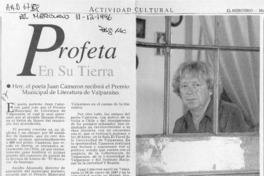 Profeta en su tierra  [artículo] Alvaro Inostroza B.