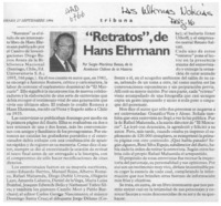 "Retratos", de Hans Ehrmann  [artículo] Sergio Martínez Baeza.