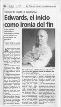 Edwards, el inicio como ironía del fin  [artículo].
