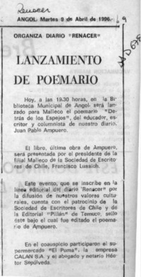 Lanzamiento de poemario