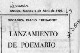 Lanzamiento de poemario
