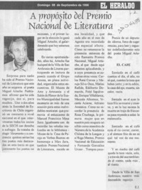 A propósito del Premio Nacional de Literatura  [artículo] E. J.