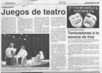 Juegos de teatro  [artículo].