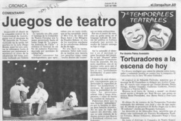 Juegos de teatro  [artículo].