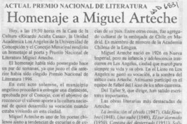 Homenaje a Miguel Arteche  [artículo].