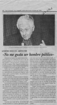 "No me gusta ser hombre público"  [artículo].