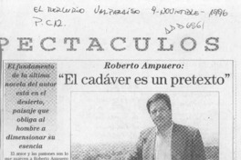 "El Cadáver es un pretexto"  [artículo].