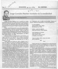 Jorge González Bastías, fundador de la maulinidad  [artículo] Bernardo González Koppmann.