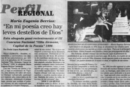 "En mi poesía creo hay leves destellos de Dios"