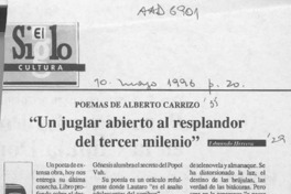 "Un juglar abierto al resplandor del tercer milenio"  [artículo] Edmundo Herrera.