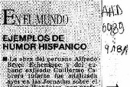 Ejemplos de humor hispánico  [artículo].