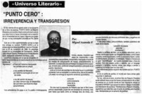 "Punto cero", irreverencia y transgresión