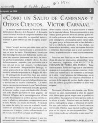 "Como un salto de campana" y otros cuentos  [artículo].
