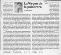 La virgen de la palabrera  [artículo] Milton Aguilar.