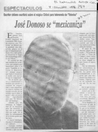 José Donoso se "mexicaniza"  [artículo].