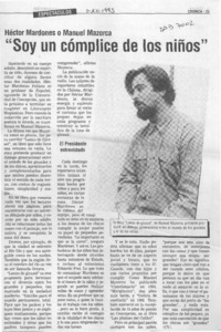 "Soy un cómplice de los niños"  [artículo].