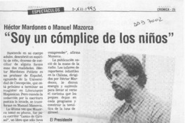"Soy un cómplice de los niños"  [artículo].