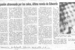 Una pasión atravesada por los celos, última novela de Edwards