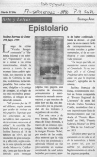 Epistolario  [artículo] Santiago Arlet.