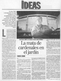 La mata de cardenales en el jardín