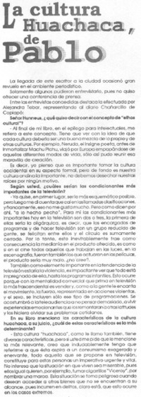 La Cultura huachaca, de Pablo