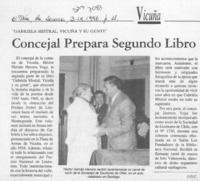 Concejal prepara segundo libro  [artículo] J. O. C.