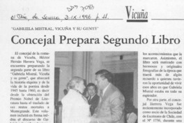 Concejal prepara segundo libro  [artículo] J. O. C.