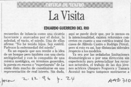 La visita  [artículo] Eduardo Guerrero del Río.