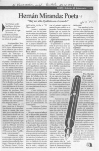 Hernán Miranda, poeta  [artículo].