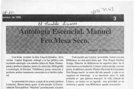 Antología esencial, Manuel Fco. Mesa Seco  [artículo].
