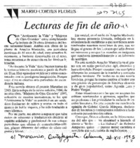Lecturas de fin de año  [artículo] Mario Cortés Flores.
